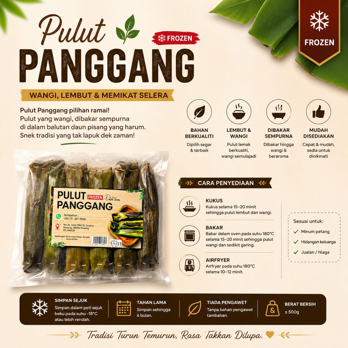 Pulut Panggang - Frozen