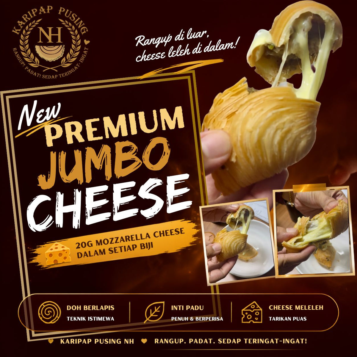 PREMIUM KARIPAP CHEESE FROZEN