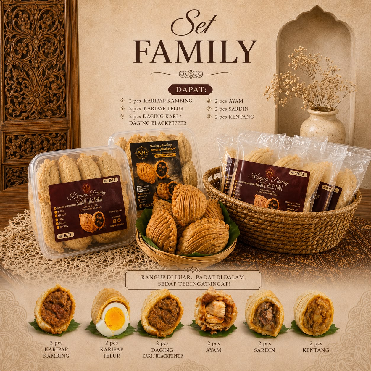 Set Family ( Karipap Siap Goreng 12 Pcs )