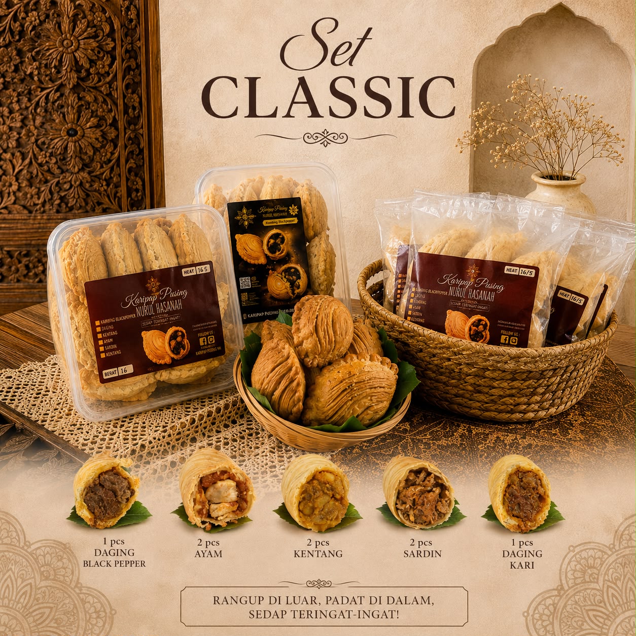 Set Classic ( Karipap Siap Goreng 8 Pcs )
